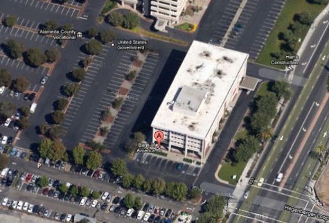 The Bank of America location on Hegenberger Road in Oakland.