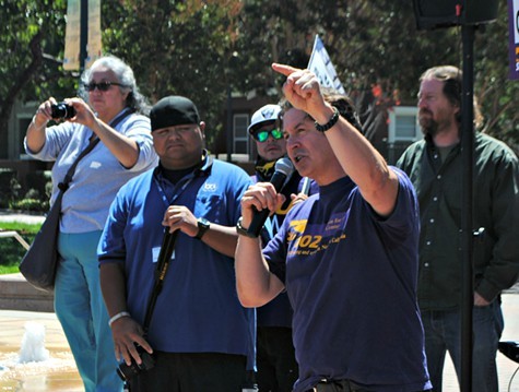 SEIUs Pete Castelli addressed the crowd on Tuesday. SEIUs Pete Castelli addressed the crowd on Tuesday.