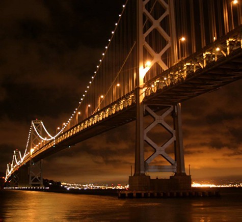 The western span of the Bay Bridge.