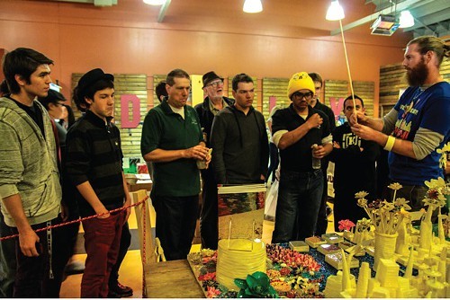 One of the workshops at the launch event for Octobers design-themed pop-up (via Unseen Heroes).