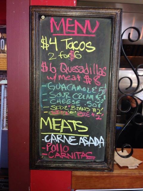 The new menu at Olde Depot (via Facebook)