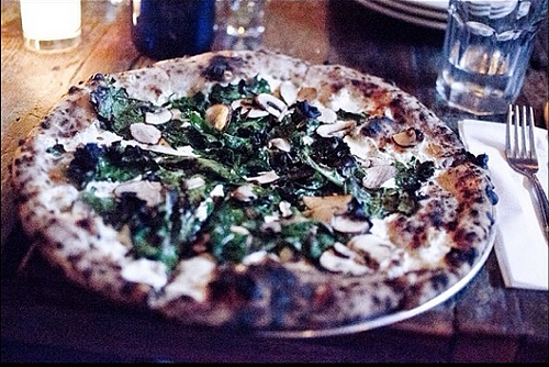 Kale pizza at Paulie Gees (via Instagram) Kale pizza at Paulie Gees (via Instagram)