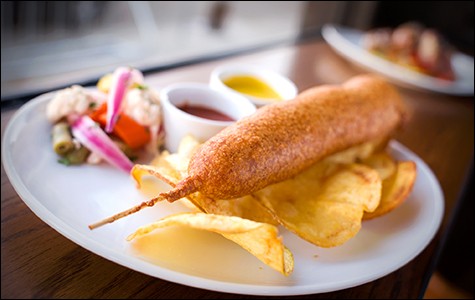 Corn dog at Hogs Apothecary
