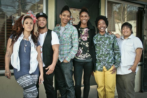 Fitz (third from right) and her Oakland friends.