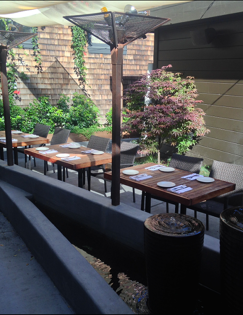 Patio at Box & Bells. Patio at Box & Bells.