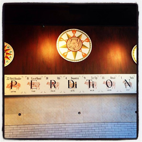 The Periodic Table of Meats, at Perdition Smokehouse (via Facebook)