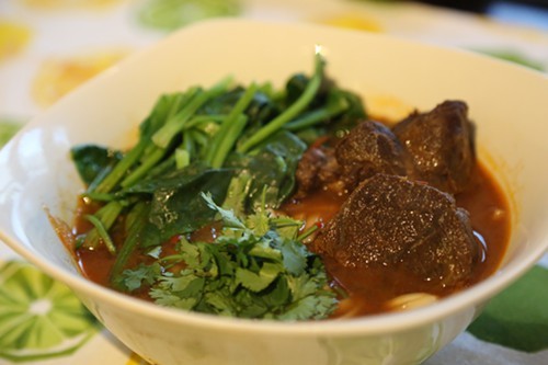 An early version of Tangs Taiwanese beef noodle soup An early version of Tangs Taiwanese beef noodle soup