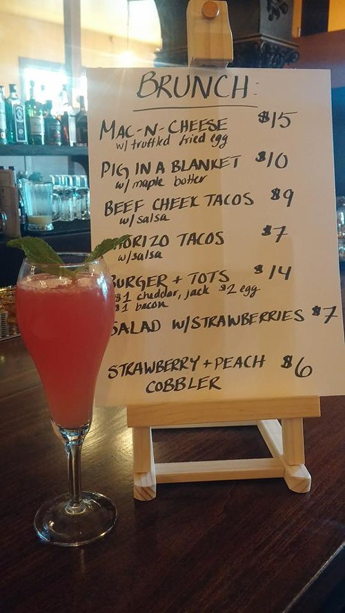 The brunch menu (via Facebook) The brunch menu (via Facebook)