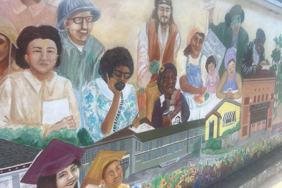 Displaced muralist wields political paintbrush—with love